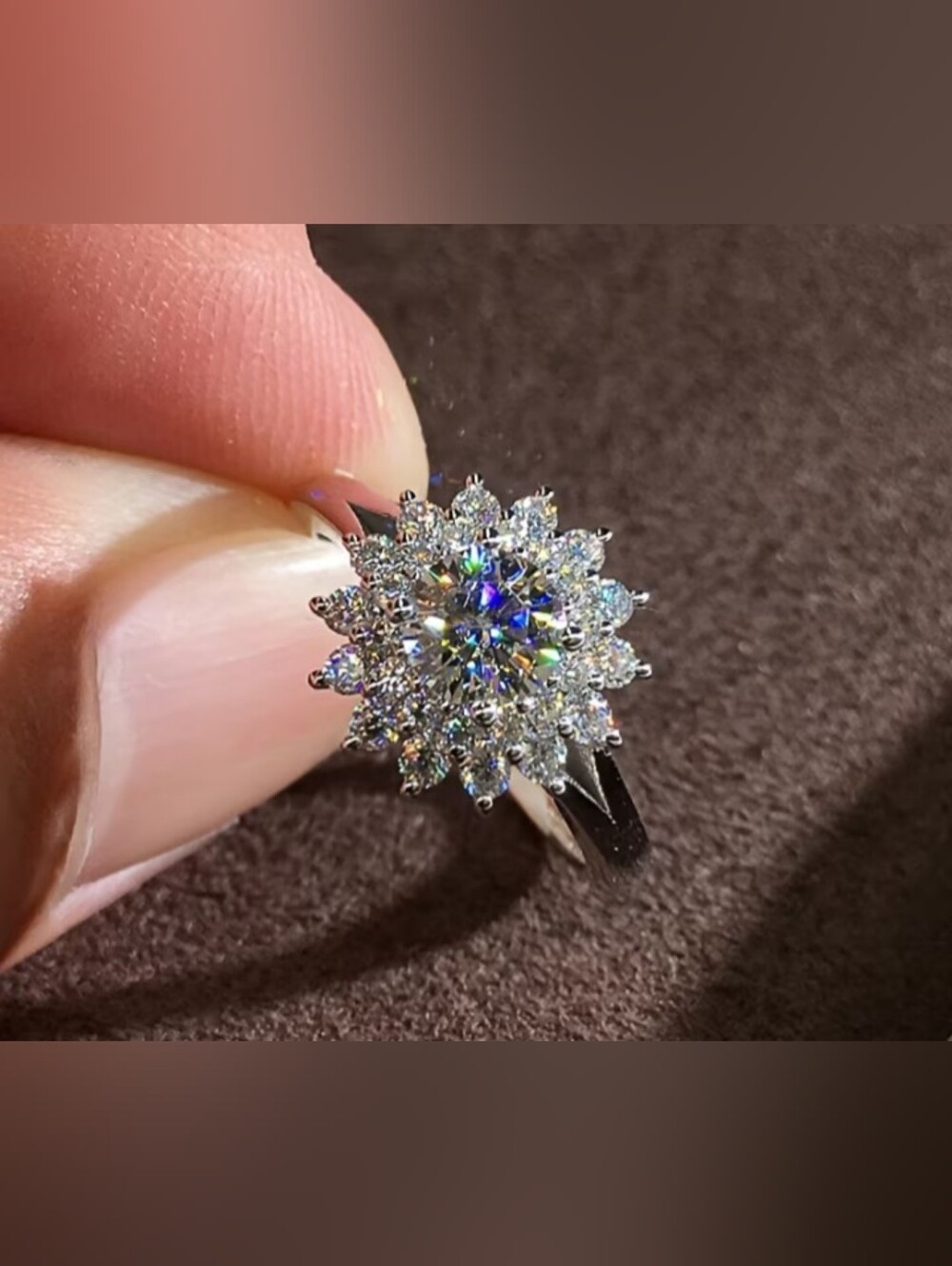 $8 Each Or Bundle 5/$20 Brilliant White CZ Floral Halo Ring